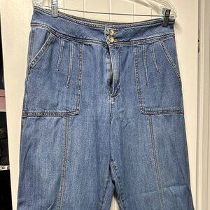 Anthropolgie Pilcro and Letterpress Wide Leg Cropped Jeans